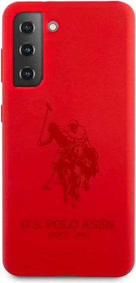 Mbështjellës U.S. Polo Assn. USHCS21SSLHRTRE për Samsung Galaxy S21, silikon, i kuq