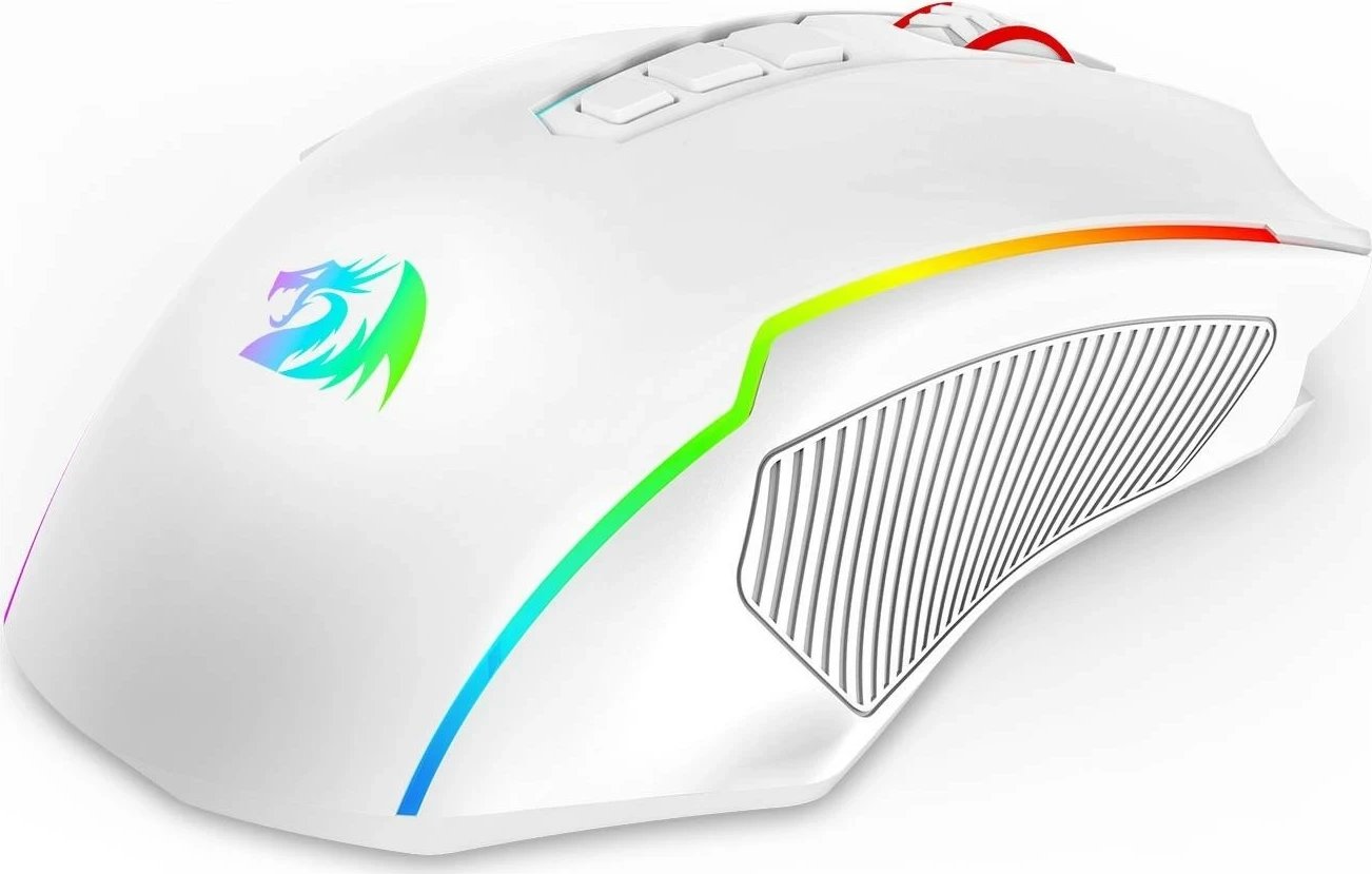Maus Redragon M914W-RGB NIX, RGB, wireless, 5000 DPI, bardhë