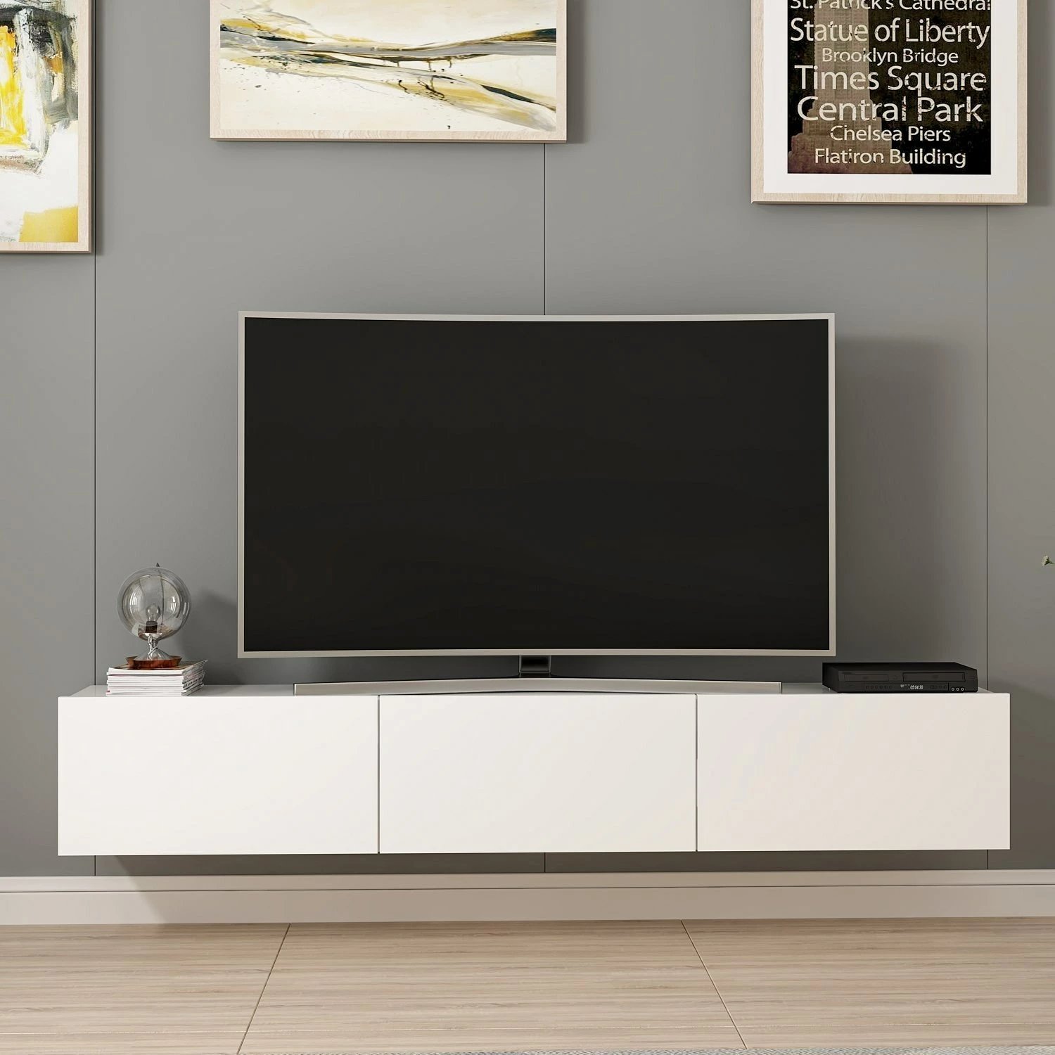 Njësi TV Rigel, ngjyrë e bardhë, Skye Decor