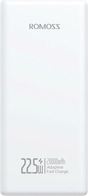 Powerbank Romoss PRC20, 20000mAh, 22.5W, e bardhë