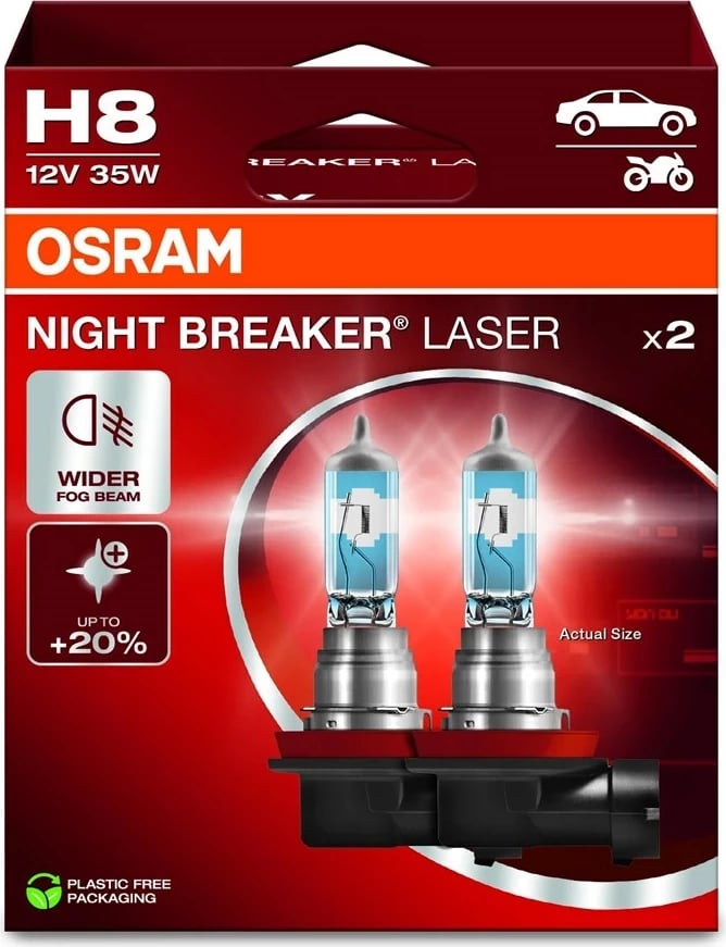 Llambë makine OSRAM Night Breaker Laser H8, 12V 35W, set prej 2 copë