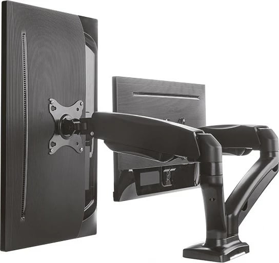 Mbajtës monitori Acer ICY BOX IB-MS304-T, për 2 monitorë, kapëse tavoline, deri 27 inç, e zezë