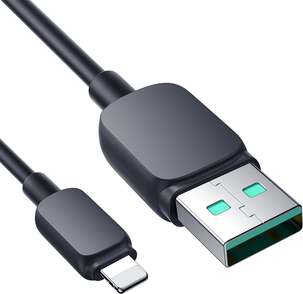 Kabllo Joyroom Multi-Color Series A14, Lightning në USB-A, 2m, 2.4A, e zezë
