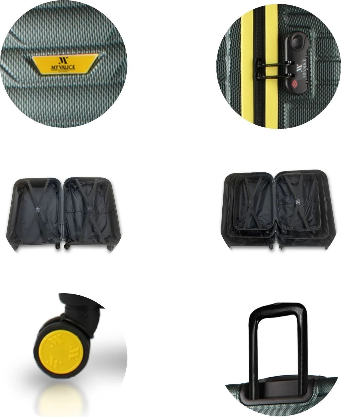 Set valixhesh (3 copë), Zoozie Bags, 5615, ngjyrë kaki