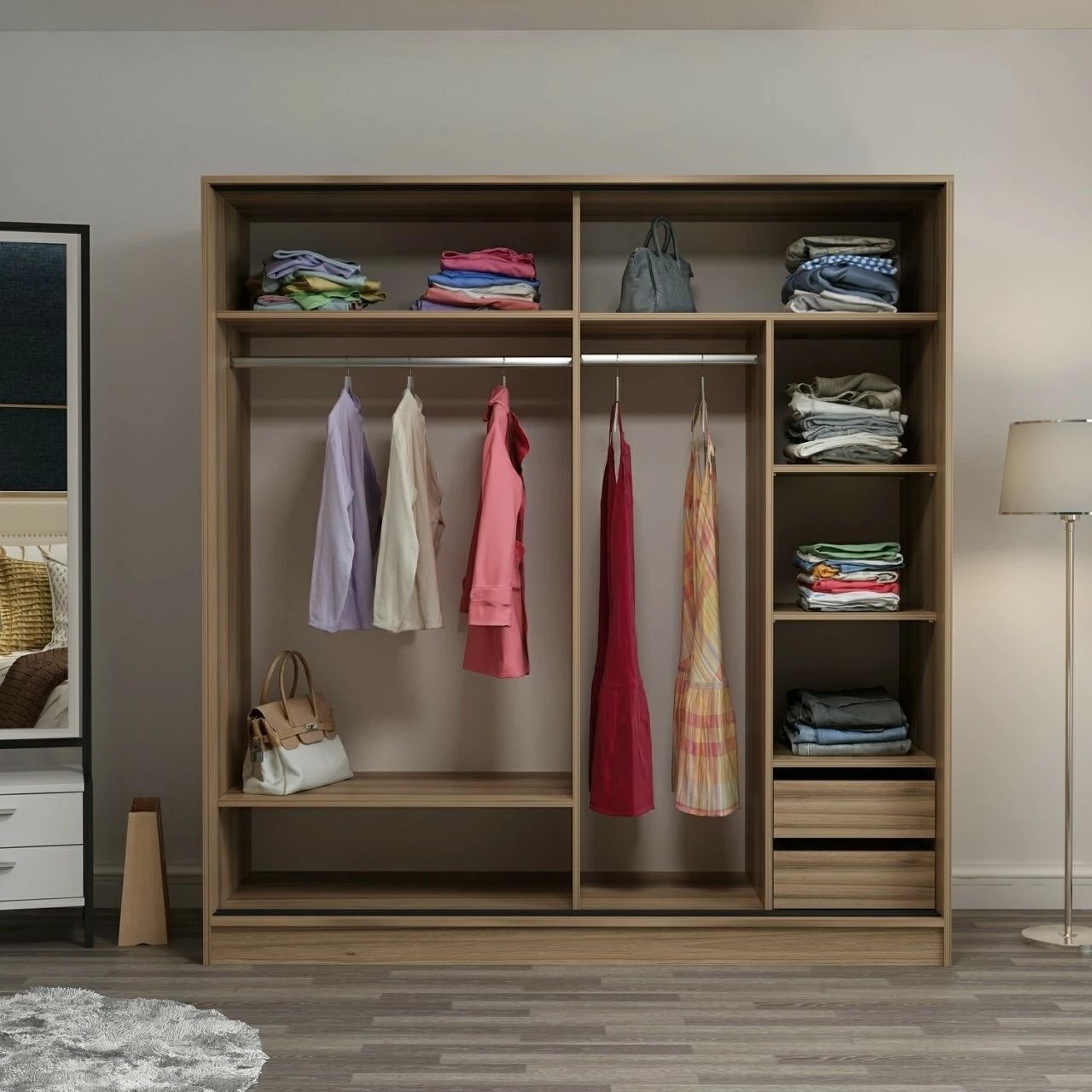 Dollap rrobash Dore, Skye Decor, 220x210x60 cm