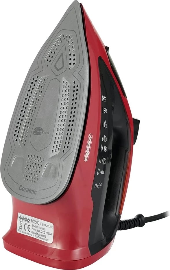 Hekur me avull Adler MS 5031, 3000 W, i kuq