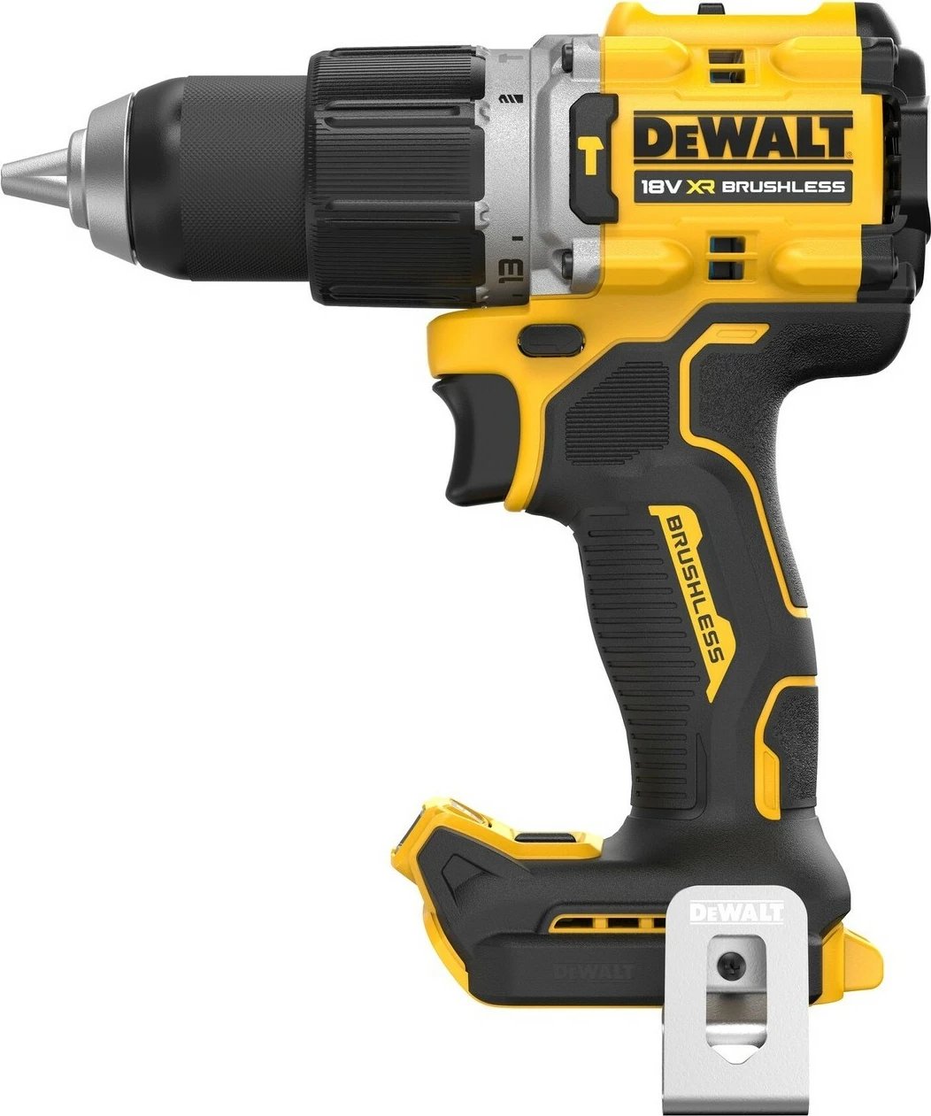 Aku-shurubdrill DeWALT 18V, brushless, 1.3cm, verdhë/zezë Aku-shurubdrill DeWALT 18V, brushless, 1.3cm, verdhë/zezë