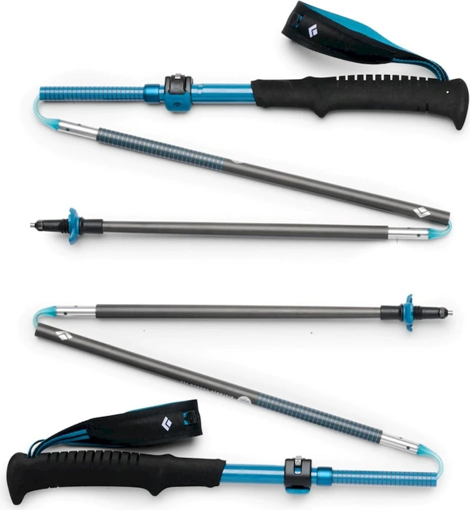 Shkop trekking Black Diamond Distance Carbon FLZ, i palosshëm, 125-140 cm, i zi