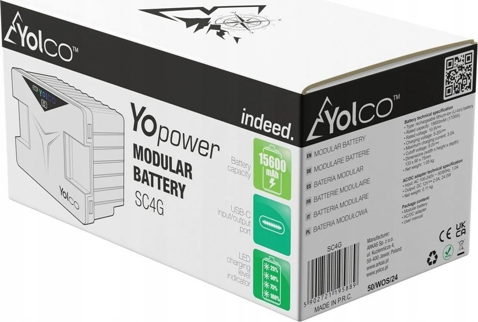 Bateri modulare Yolco Yopower SC4G për frigorifer portativ, IP65