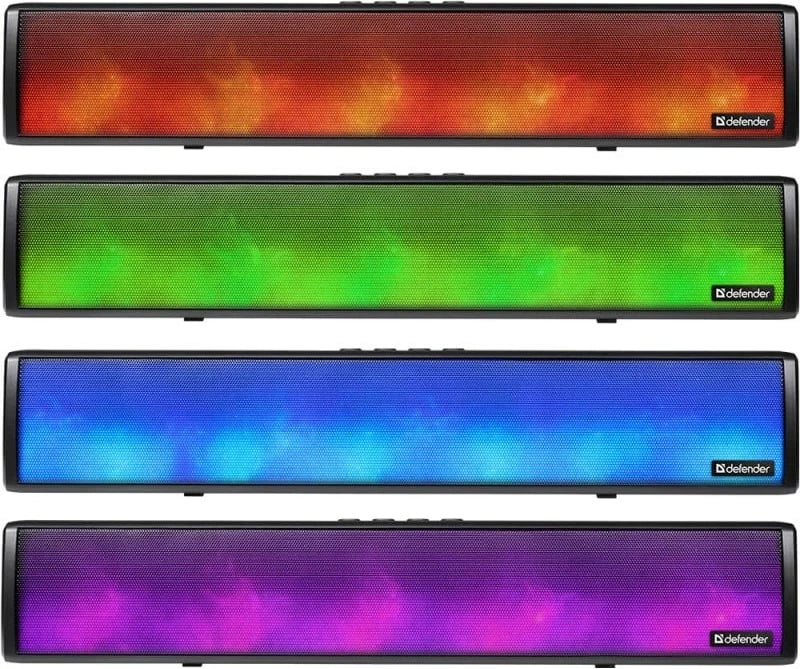 Soundbar Defender Z8, 10W, LED, Bluetooth, E zezë
