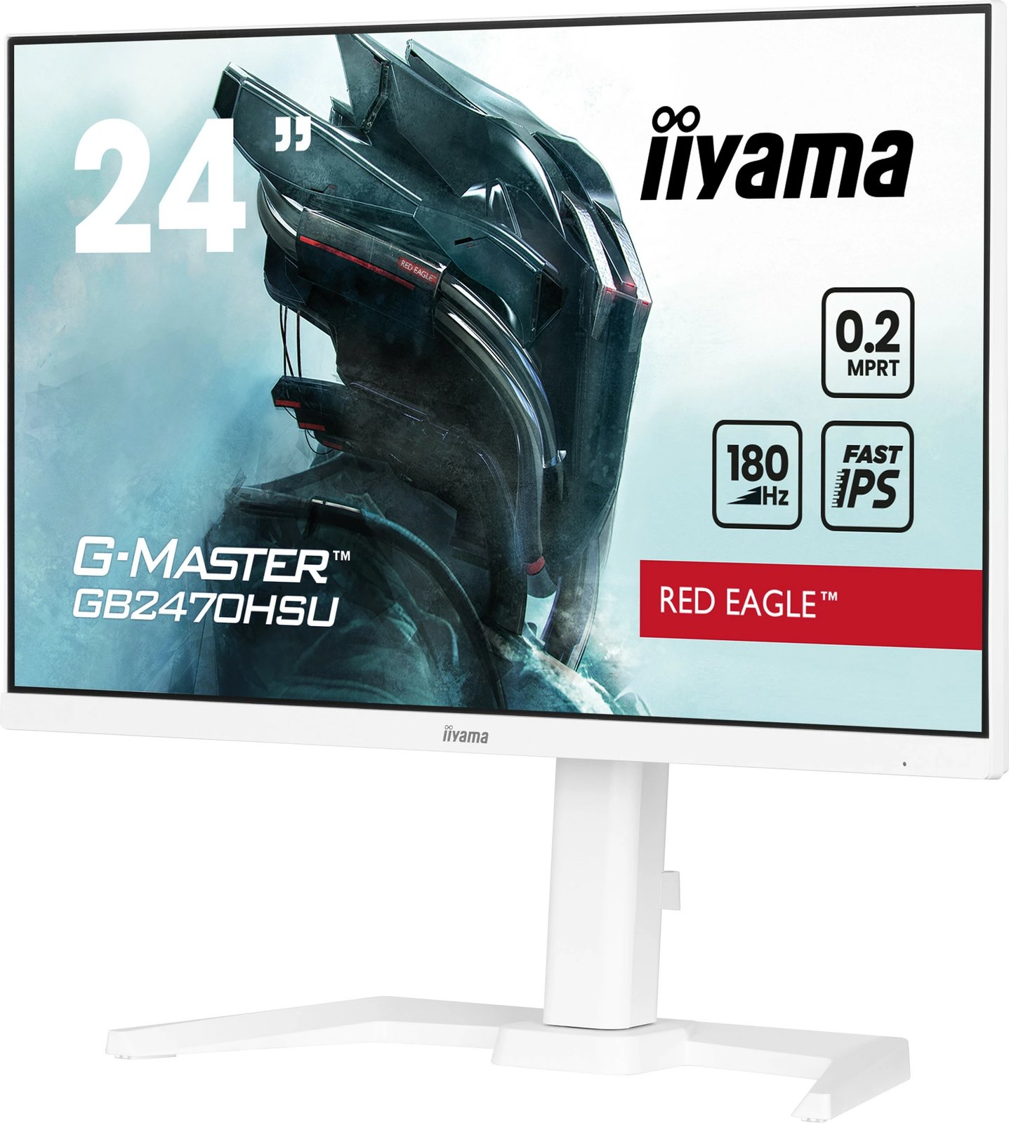 Monitor iiyama G-MASTER GB2470HSU-W6, 23.8", Full HD, 0.2ms, 180Hz, Bardhë