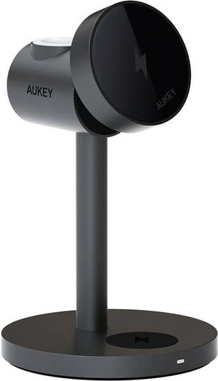 Stacion karikimi wireless 3-në-1 AUKEY LC-MC311 MagFusion, 15W, PD 30W, Gri