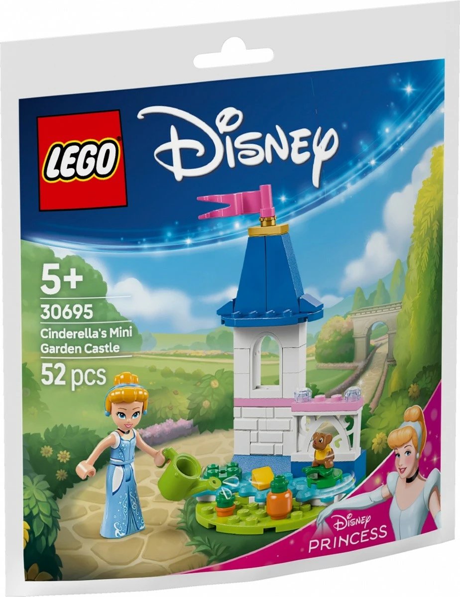 Set lodrash LEGO Disney Princess 30695, Mini Kështjella e Hirushes me kopsht, 52 pjesë