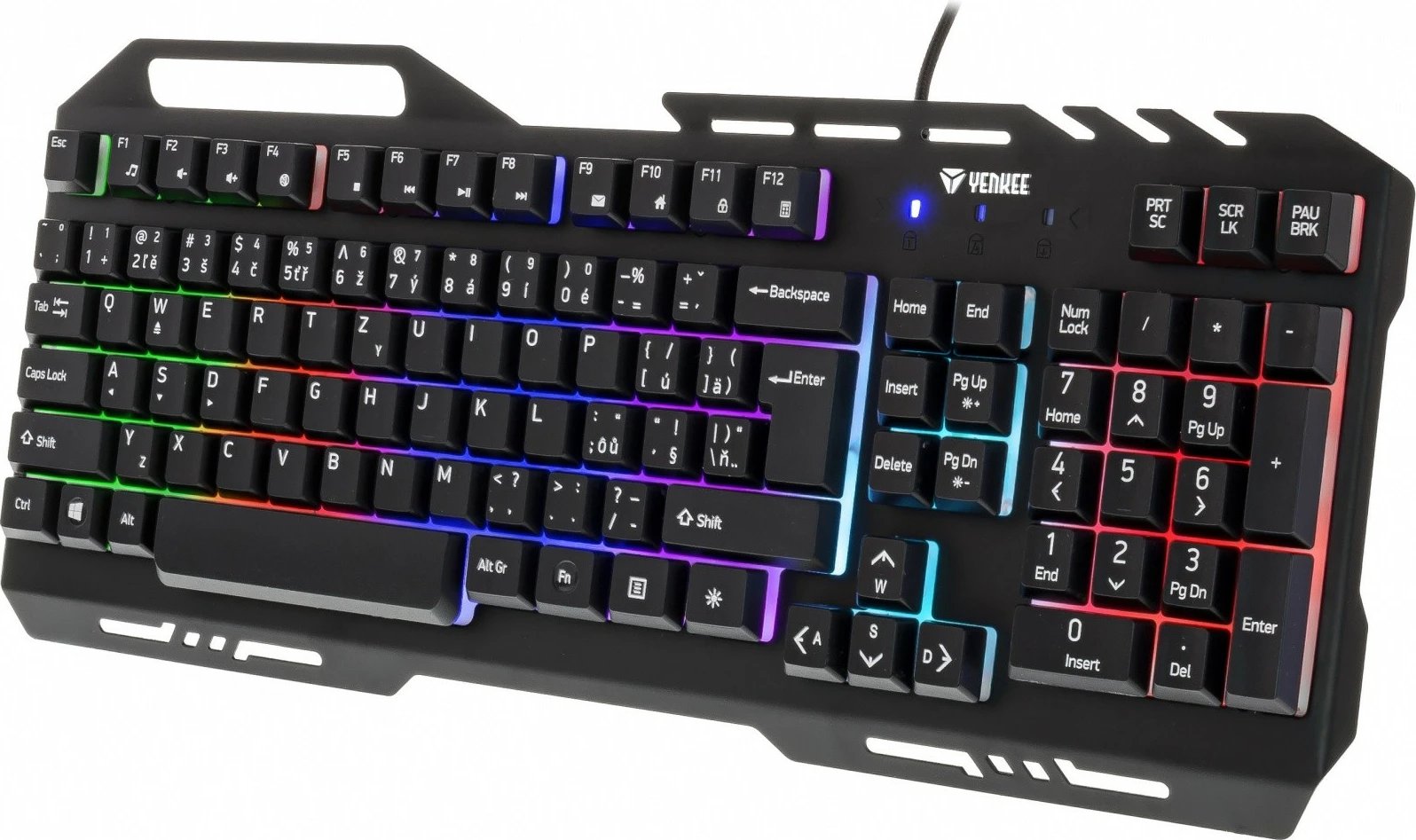 Tastierë YENKEE Shadow YKB 3200, me ndriçim LED, me kabllo, e zezë