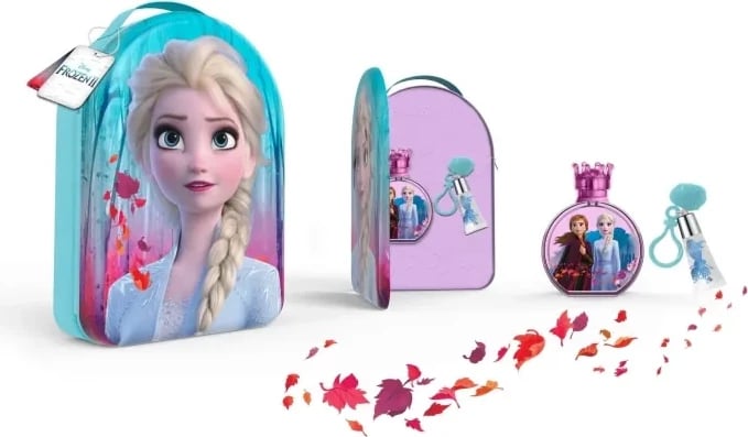 Eau de Toilette për fëmijë Disney Frozen II set me çantë shpine, 100ml, 3 copë