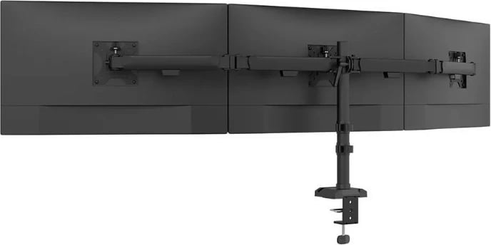 Krah monitori Neomounts DS60-600BL3 për 3 monitorë, tavolinë, i zi