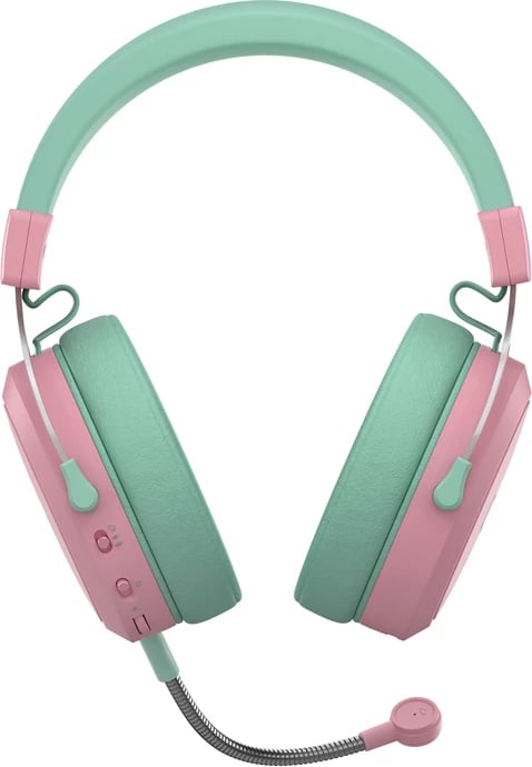 Kufje gaming Cooler Master CH351-MC, wireless, Bluetooth 5.4, mikrofon i shkëputshëm, jeshile-rozë