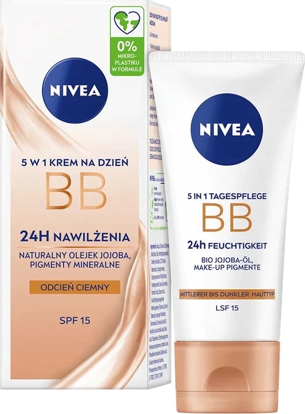 Krem BB 5n1 për ditë Nivea 5n1 Day Dark për femra, 50ml