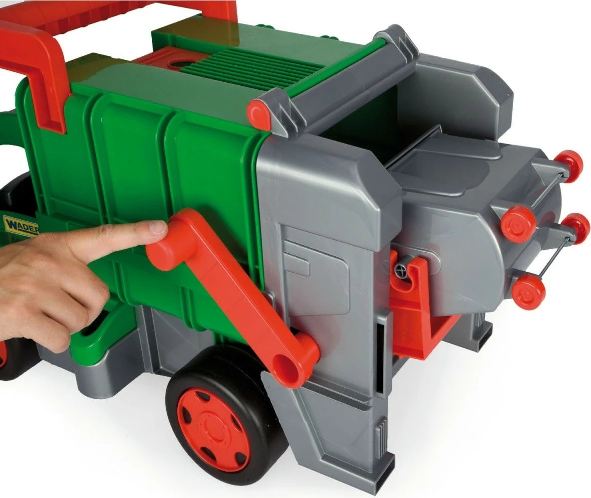 Kamion lodër Wader Gigant Farmer Garbage Truck 60 cm, plastikë, gjelbër/e kuqe/e hirtë