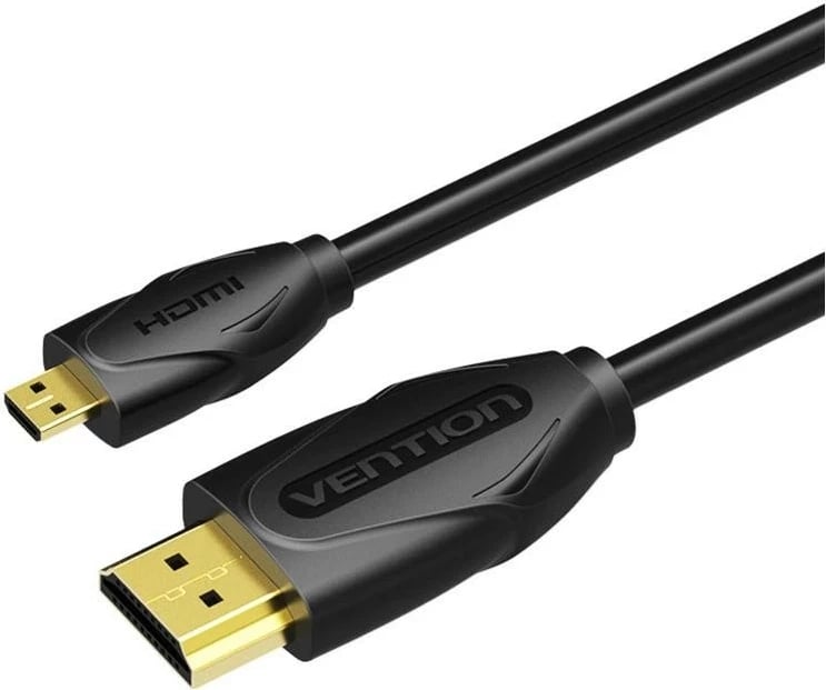 Kabëll Vention Micro HDMI - HDMI, 4K 30Hz, 3m, i zi