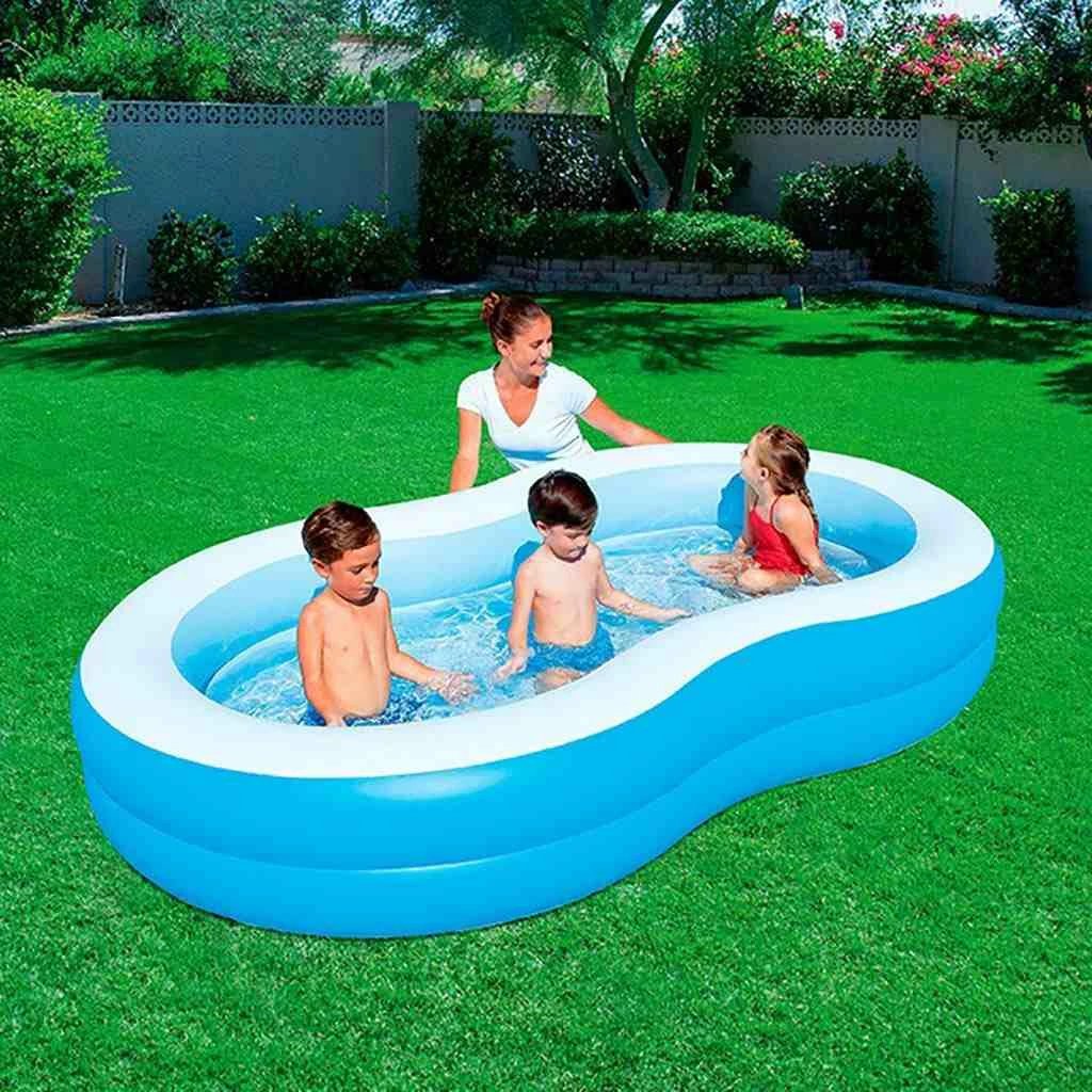 Pishinë fryrëse familjare, Bestway Big Lagune, 262x157x46 cm, 544 L, blu