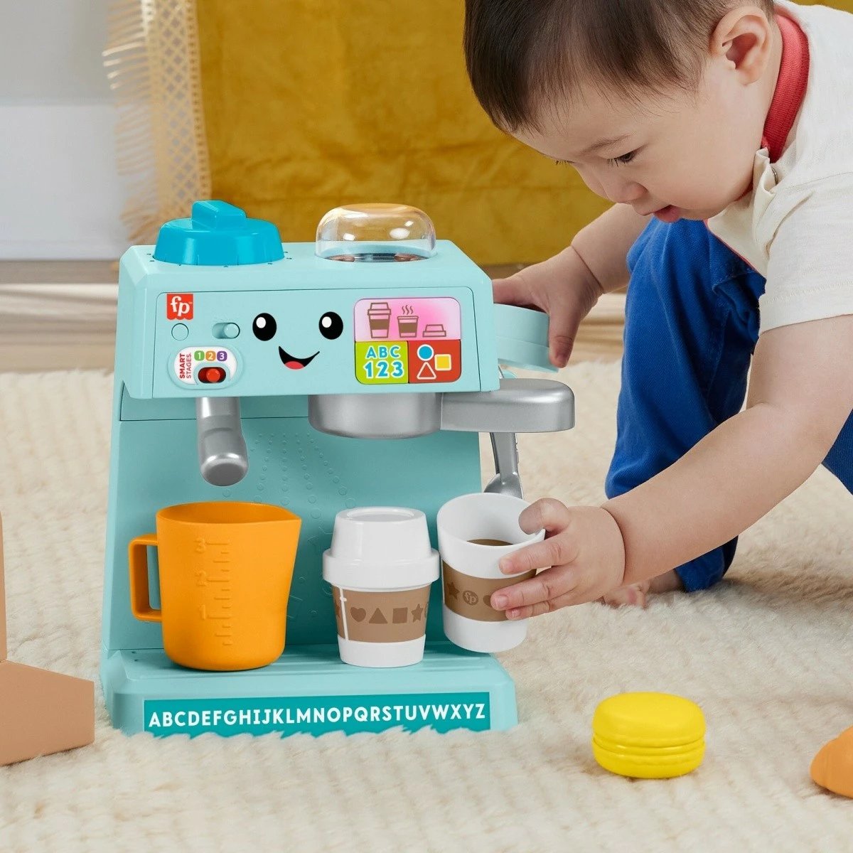 Lodër edukative makinë kafeje Fisher Price Laugh & Learn HYT01, shumëngjyrëshe, për fëmijë 18m+