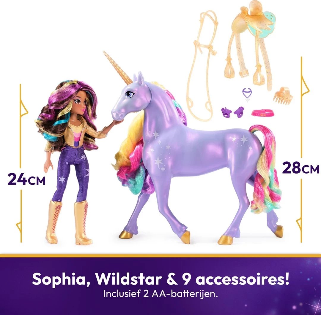 Lodër Sophia & Rainbow Light-up Wildstar, SPIN MASTER, Multikolor
