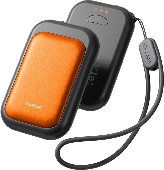 Ngrohës dore Ocoopa UT3056, 2x2500 mAh, USB-C, zi-portokalli, set prej 2 copë