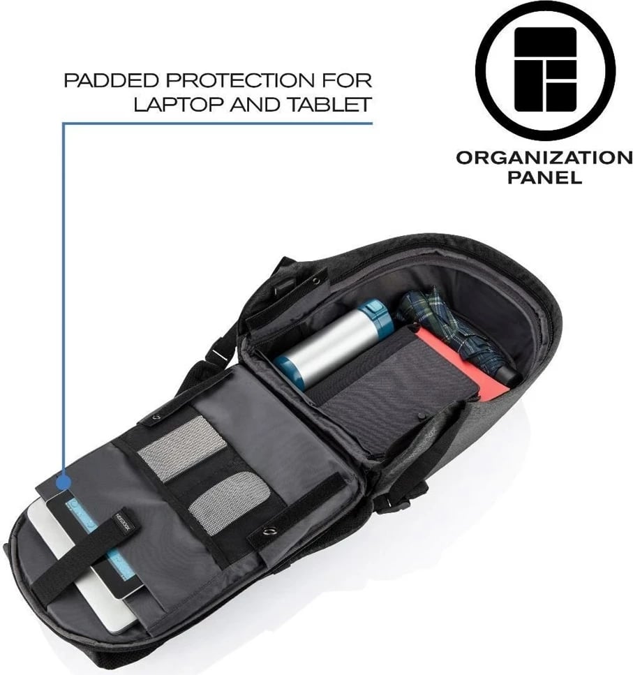 Çantë shpine për laptop XD Design Bobby, e zezë