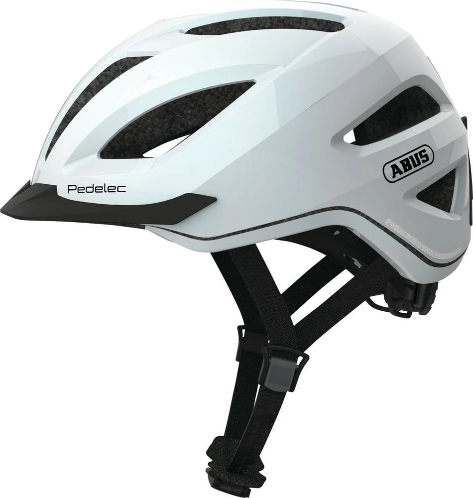 Helmetë biçiklete ABUS Pedelec 1.1, bardhë, LED