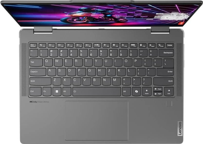 Laptop hibrid Lenovo Yoga 7, AMD Ryzen 7 8840HS, 14 inch, Gri
