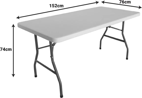 Tavolinë konferencash Aprilia, sipërfaqe njëpjesëshe, 152x76x74cm