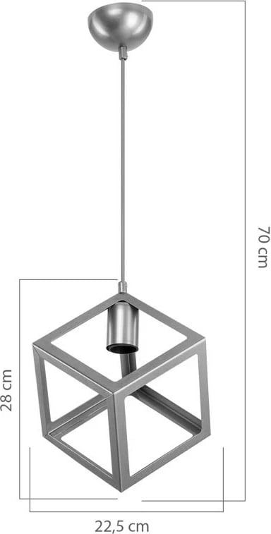Dritë tavani Deepora E27 ngjyrë ari D20x70cm