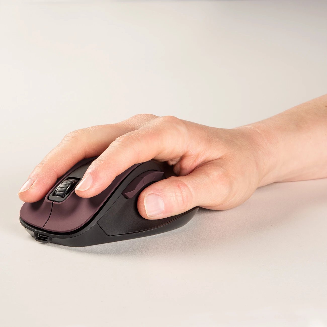 Maus wireless Hama MW-500 V2 Recharge, 1600 DPI, me bateri të integruar, Burgundy