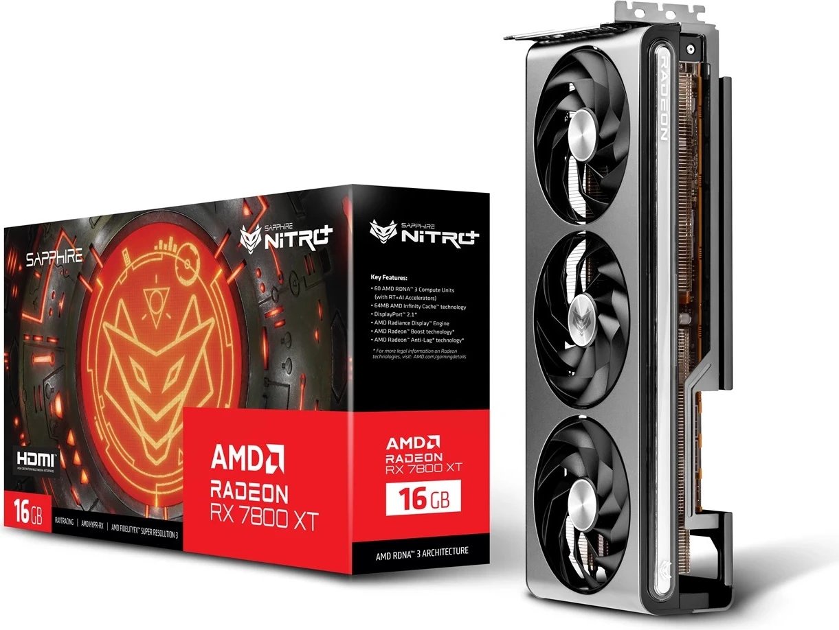 Kartë Grafike SAPPHIRE Radeon RX 7800 XT NITRO+ GAMING OC 16GB GDDR6 Kartë Grafike SAPPHIRE Radeon RX 7800 XT NITRO+ GAMING OC 16GB GDDR6