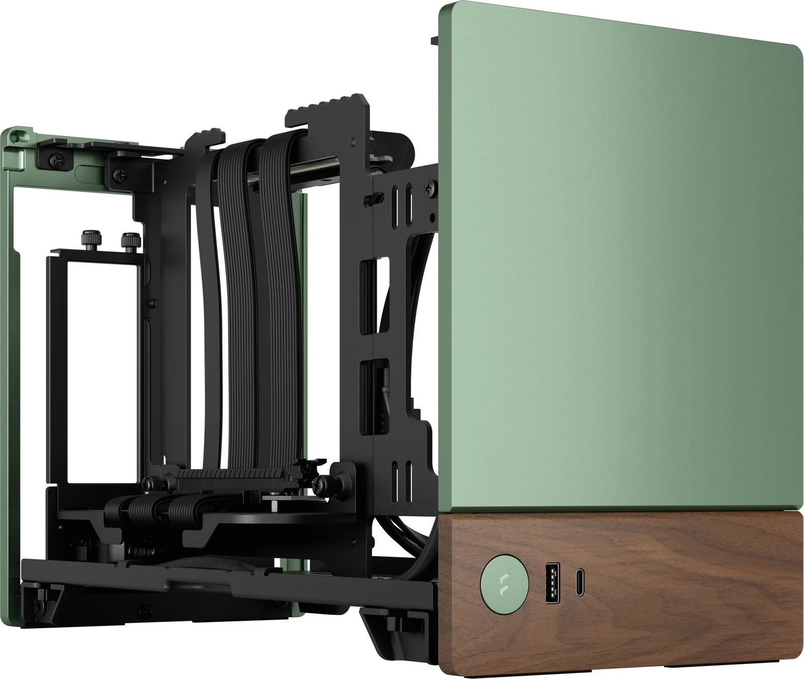 Kasë Fractal Design Terra Mini-ITX, alumini, arrë, jeshile Kasë Fractal Design Terra Mini-ITX, alumini, arrë, jeshile