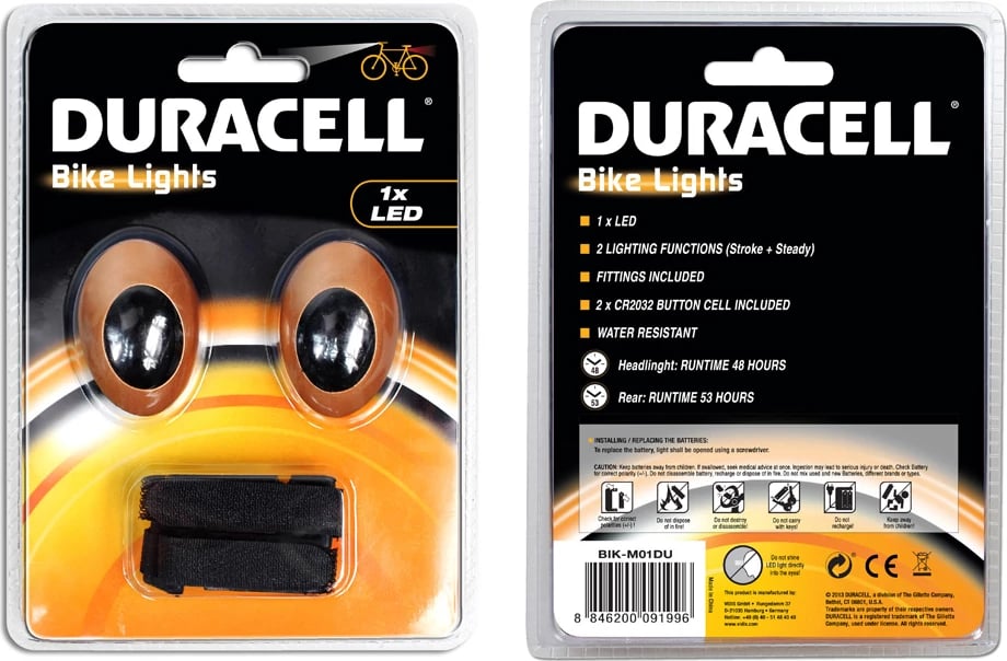 Drita biçiklete Duracell, unisex