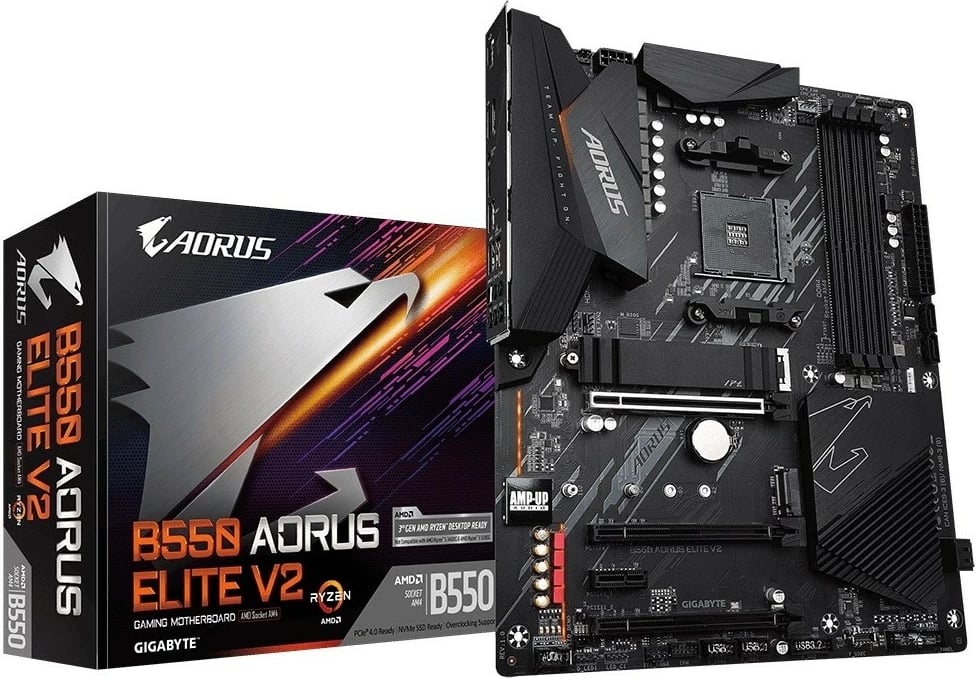 Pllakë amë Gigabyte B550 AORUS ELITE V2, Socket AM4, ATX, 4x DDR4, HDMI/DP, M.2, E zezë