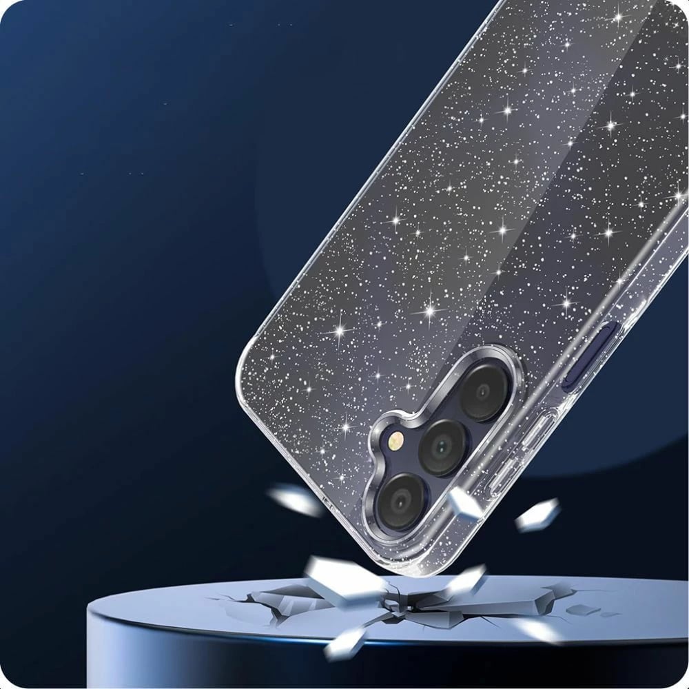 Mbështjellës Tech-Protect FlexAir për Samsung Galaxy A56 5G, Transparent Glitter