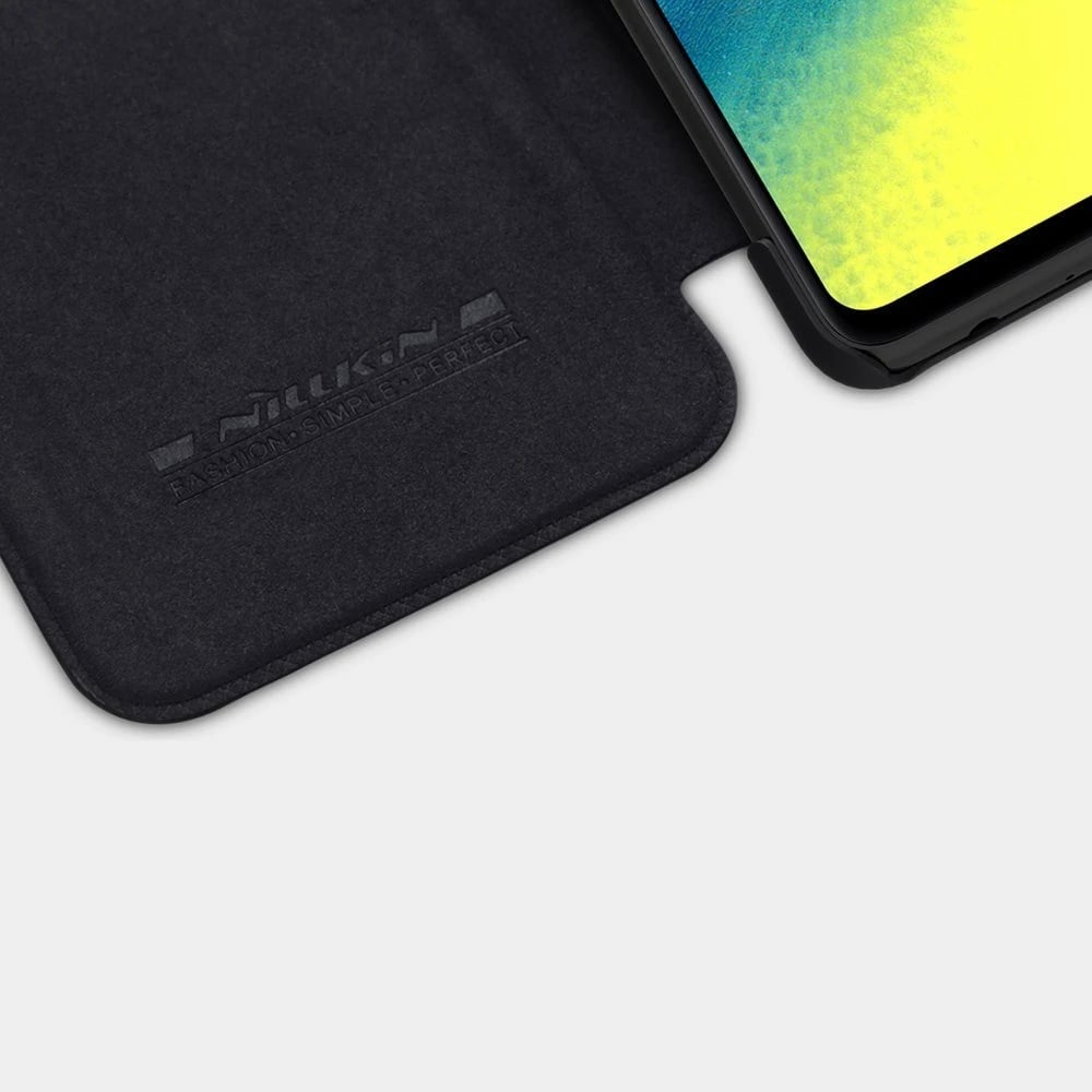 Mbështjellës Nillkin Qin për Samsung Galaxy A72 4G, lëkurë, i zi