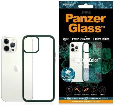 Mbështjellës PanzerGlass ClearCase për iPhone 12 Pro Max, transparent dhe i gjelbër