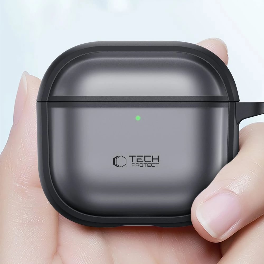 Mbështjellës Tech-Protect Slim Hook për AirPods 4, i zi