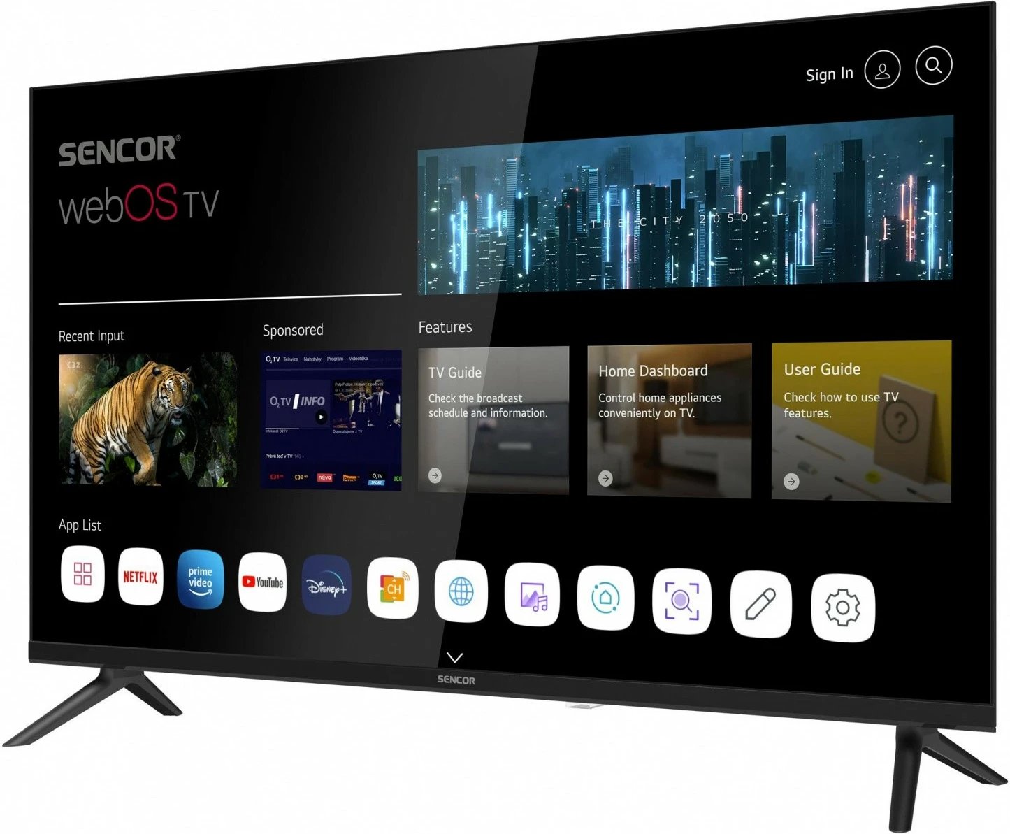 Televizor Smart Sencor SLE 32S803B, 32", webOS, HD Ready, i zi