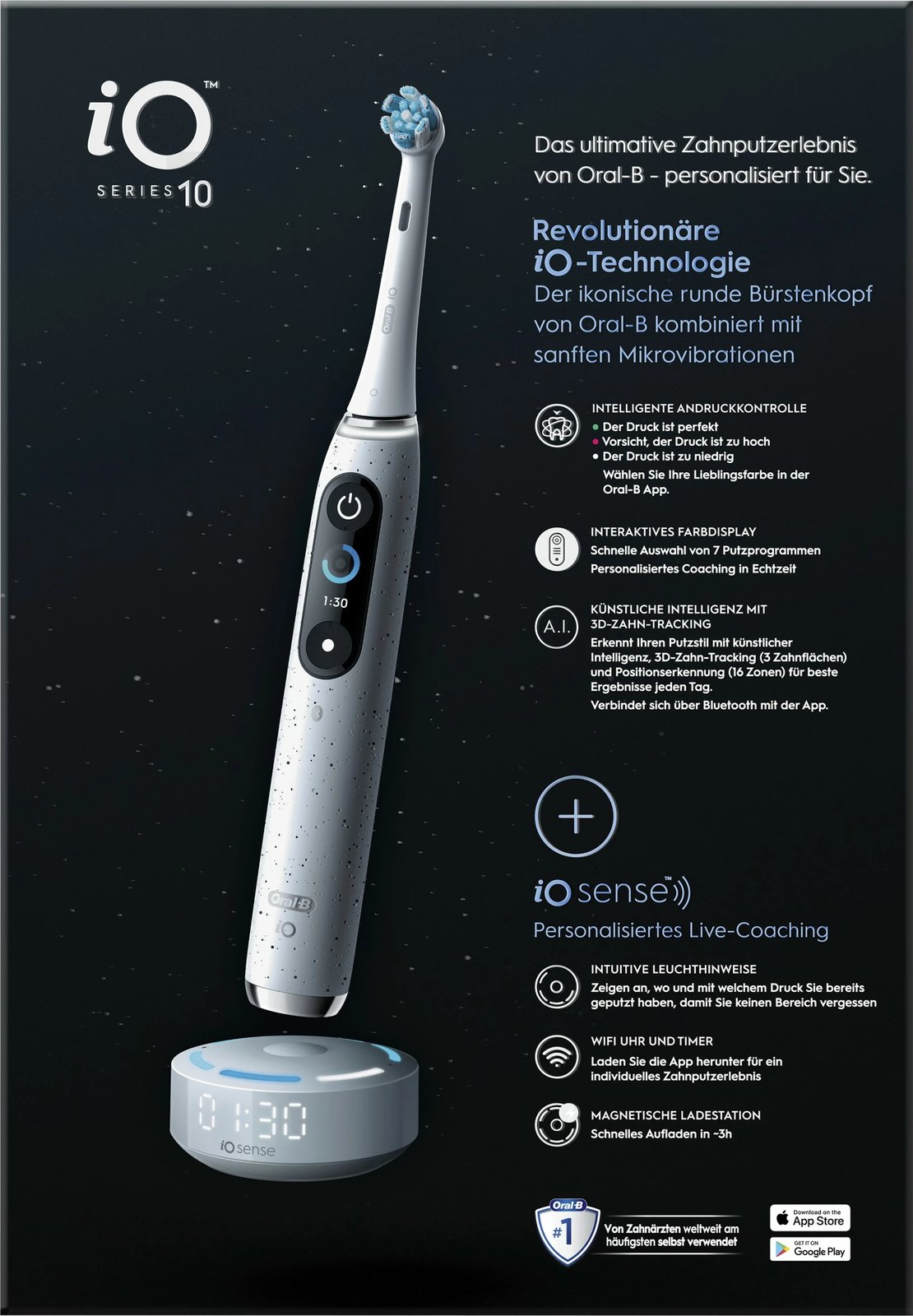 Furçë dhëmbësh elektrike Oral-B iO Series 10, për të rritur, e bardhë