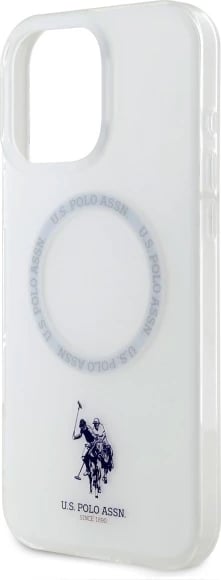 Mbështjellës U.S. Polo Assn. për iPhone 16 Pro, MagSafe, Bardhë