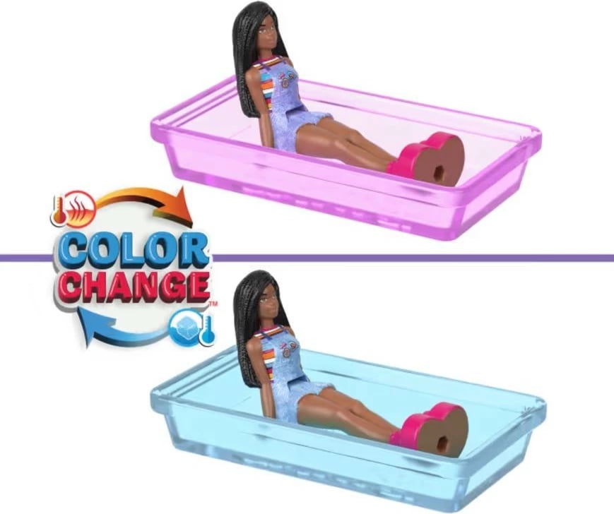 Set lodrash Barbie Mini BarbieLand, Mattel HYF38/HYF39, automjet kampist, shumëngjyrësh
