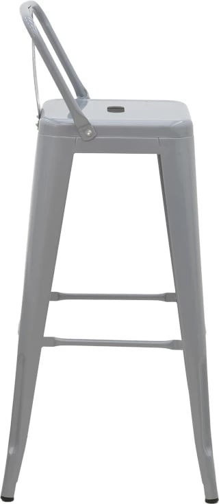 Karrige për bar me mbështetëse Utopia metal gri mat 42x42x97cm