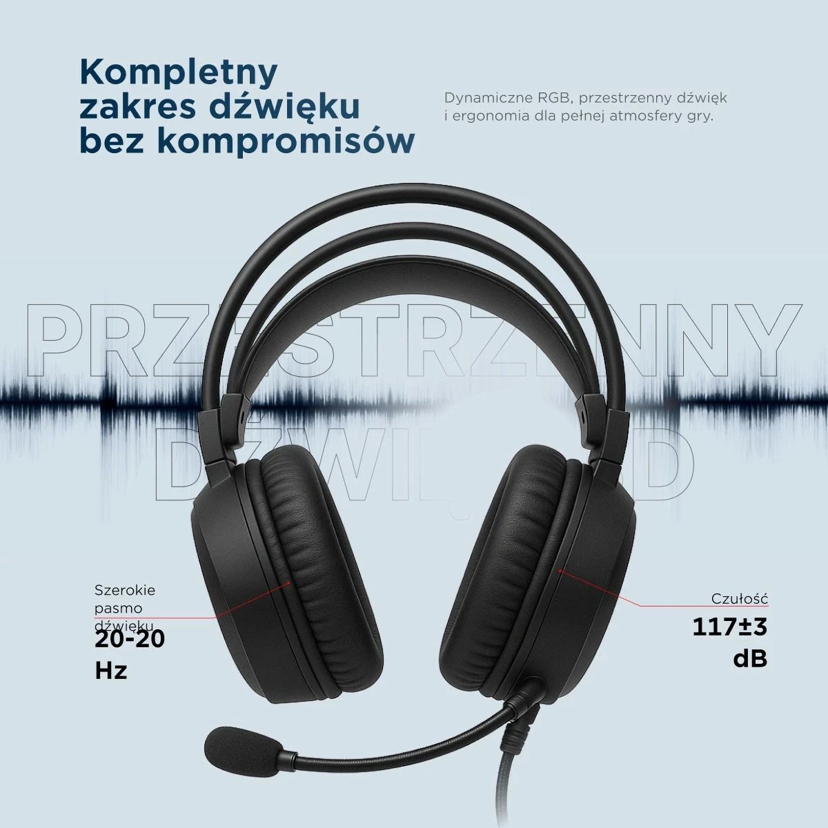 Kufje gaming Rampage X-JAMMER 7.1, me mikrofon, të zeza