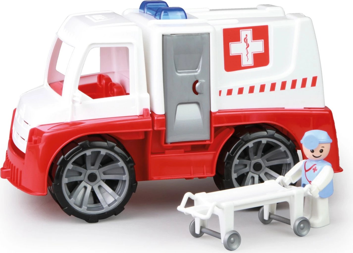 Autoambulancë lodër Lena Truxx me aksesorë, plastike, kuqe/bardhë, set Autoambulancë lodër Lena Truxx me aksesorë, plastike, kuqe/bardhë, set