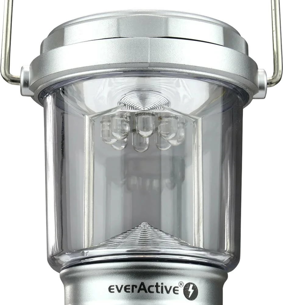 Fener kampingu, everActive EL-25, 25 lumens, 8 LED, deri 50 orë, 4x AA, e zezë